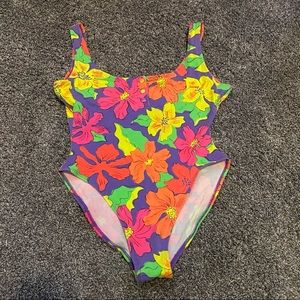 Vintage one piece floral swimsuit